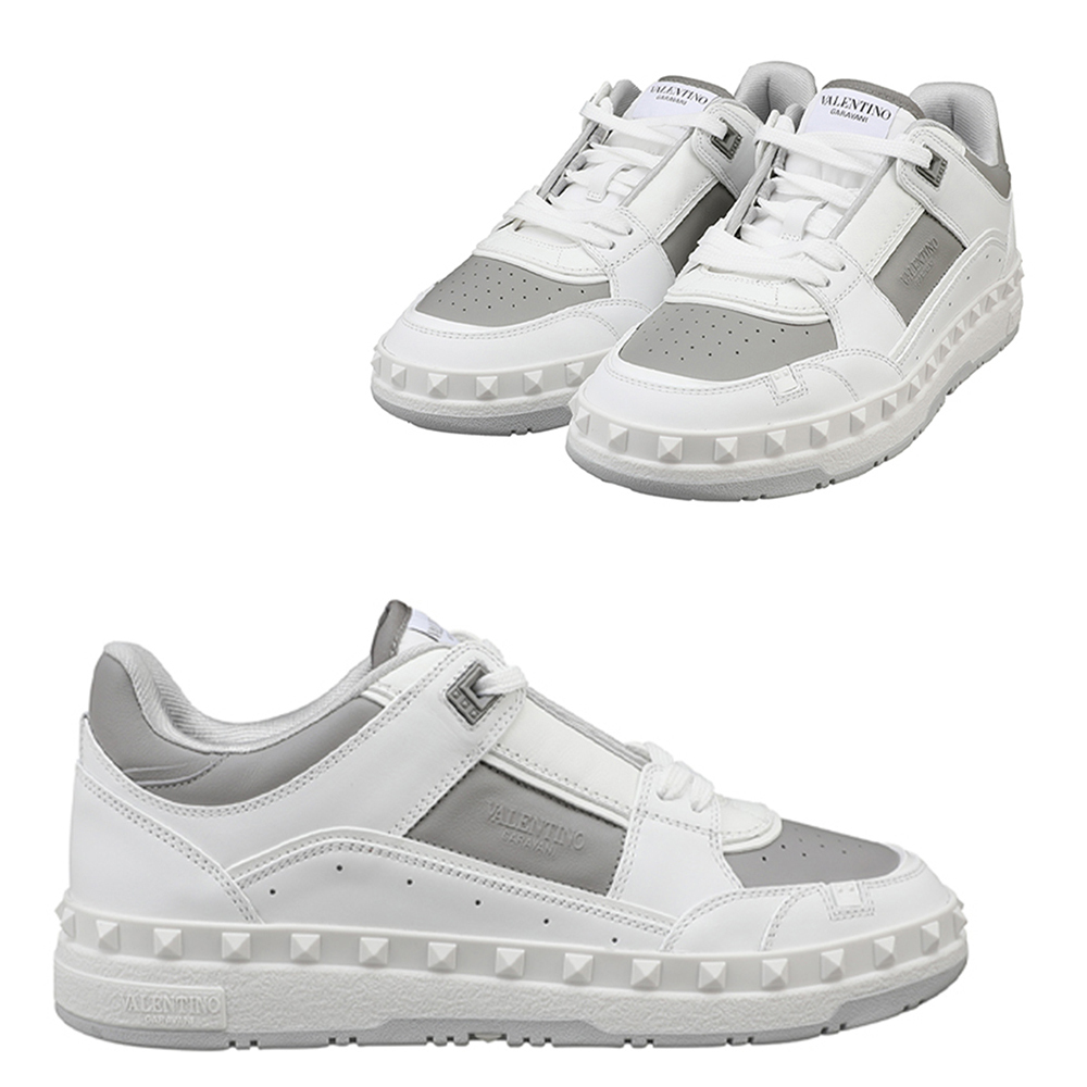 VALENTINO フリードット カーフスキン ロートップスニーカー