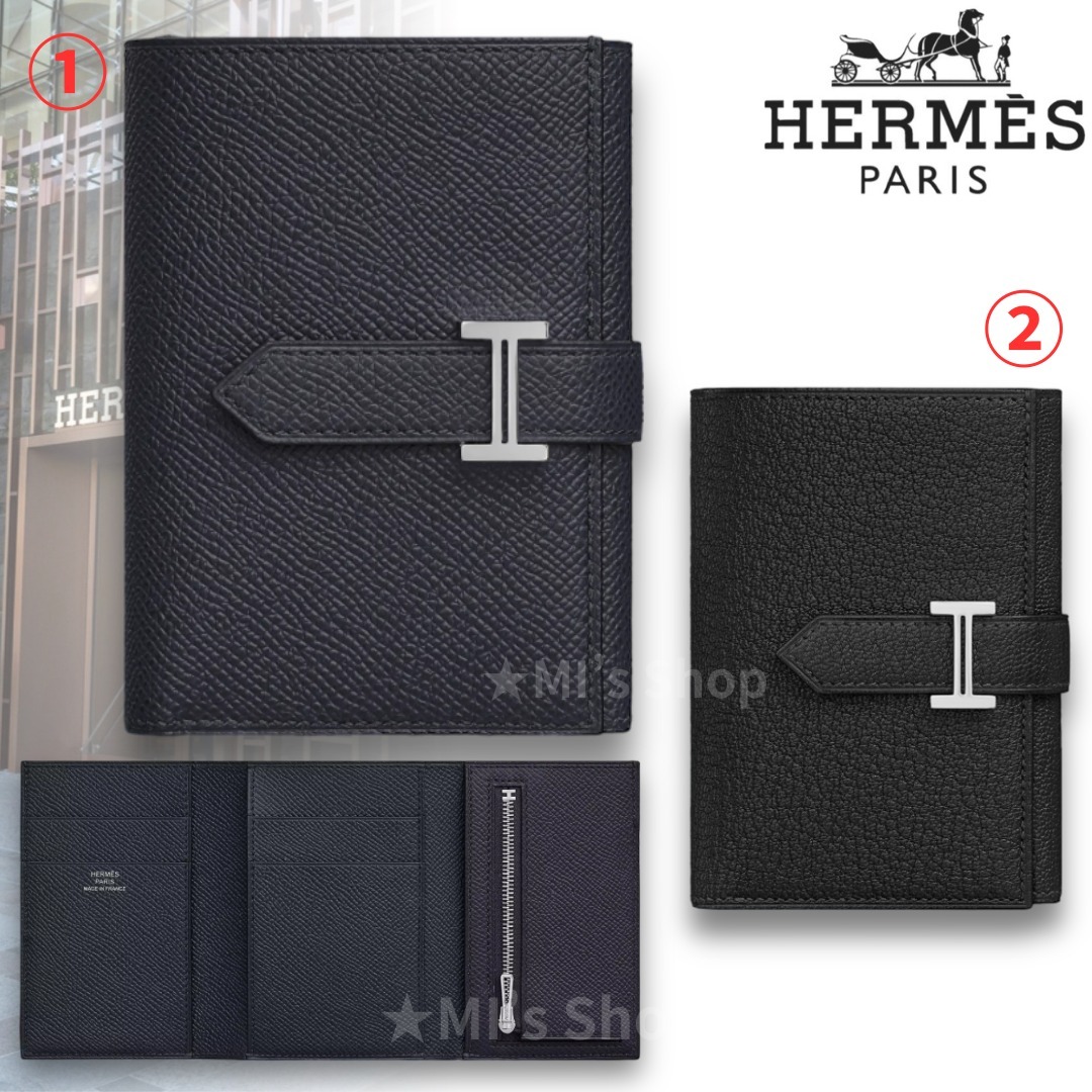 【希少★上品なデザイン】Hermes 折りたたみ財布 三つ折り 2色