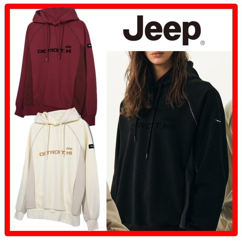 ★韓国の人気★【JEEP】★Wagoneer Piping Hoodie フーデ.ィ★