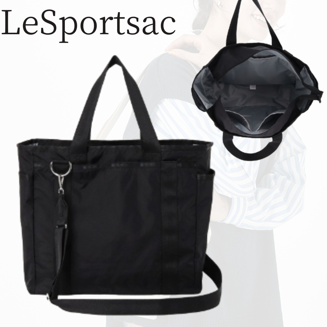 ■LeSportsac■レスポートサック BIGTOTEリサイクルドブラックJP
