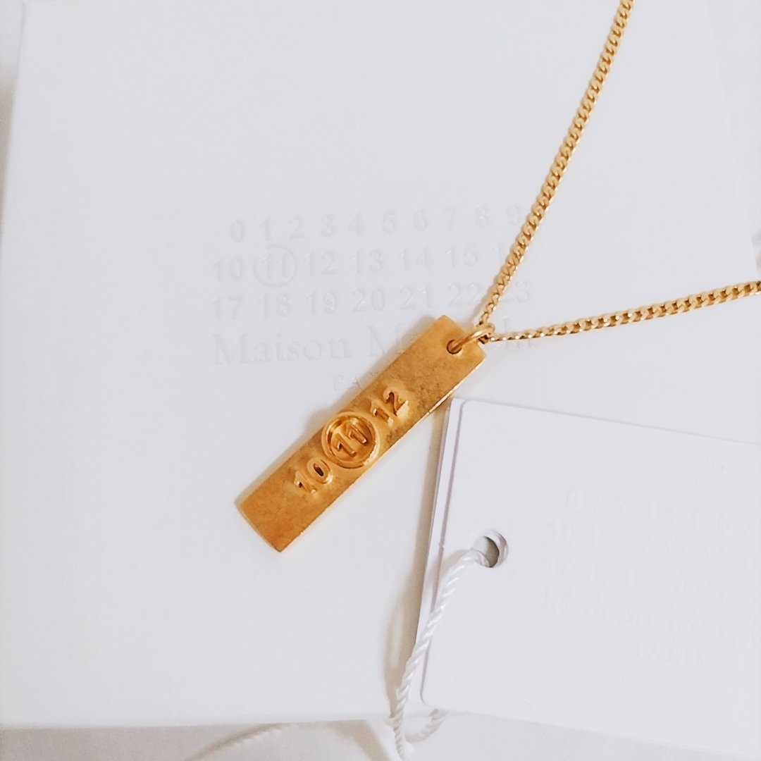 【訳あり】MAISON MARGIELA プレート ネックレス ナンバーロゴ