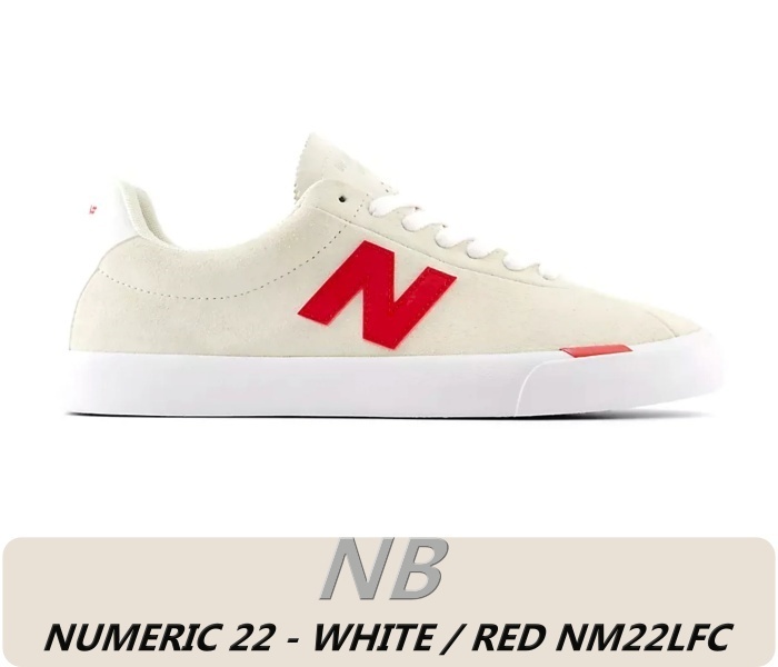 スケートシューズ スエード NewBalance Numeric 22 White/Red