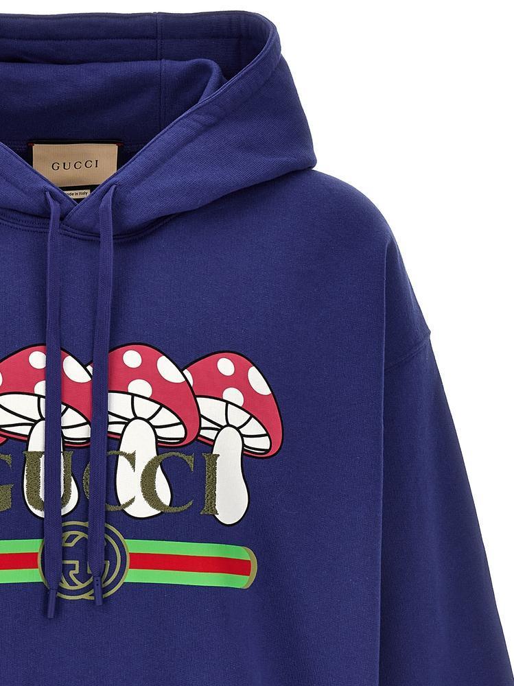 メンズ【GUCCI】マッシュルームロゴ フードスウェット メンズ【GUCCI】マッシュルームロゴ フードスウェット (GUCCI