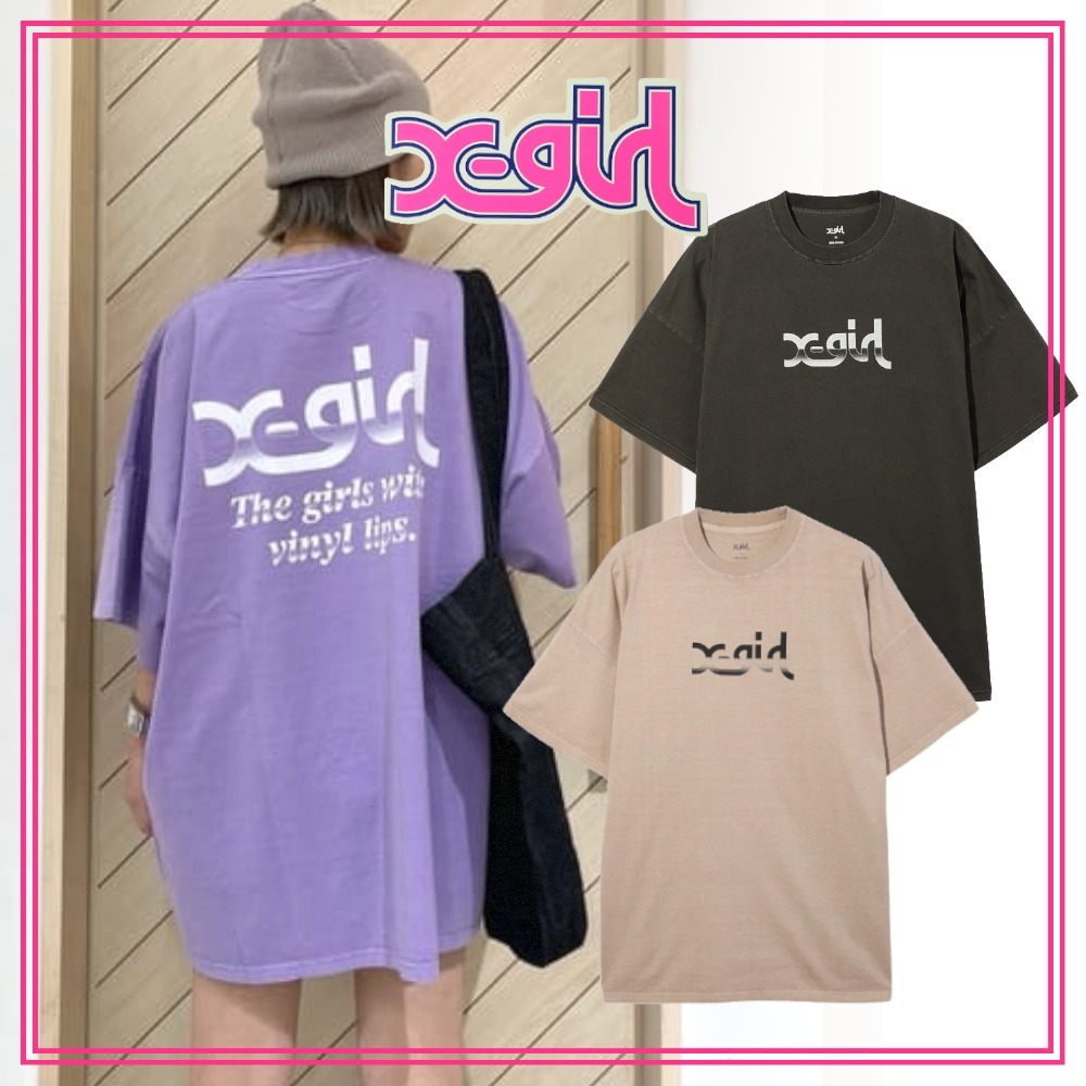 ワンピース X-girl GRADATION MILLS LOGO S/S BIG TEE DRESS
