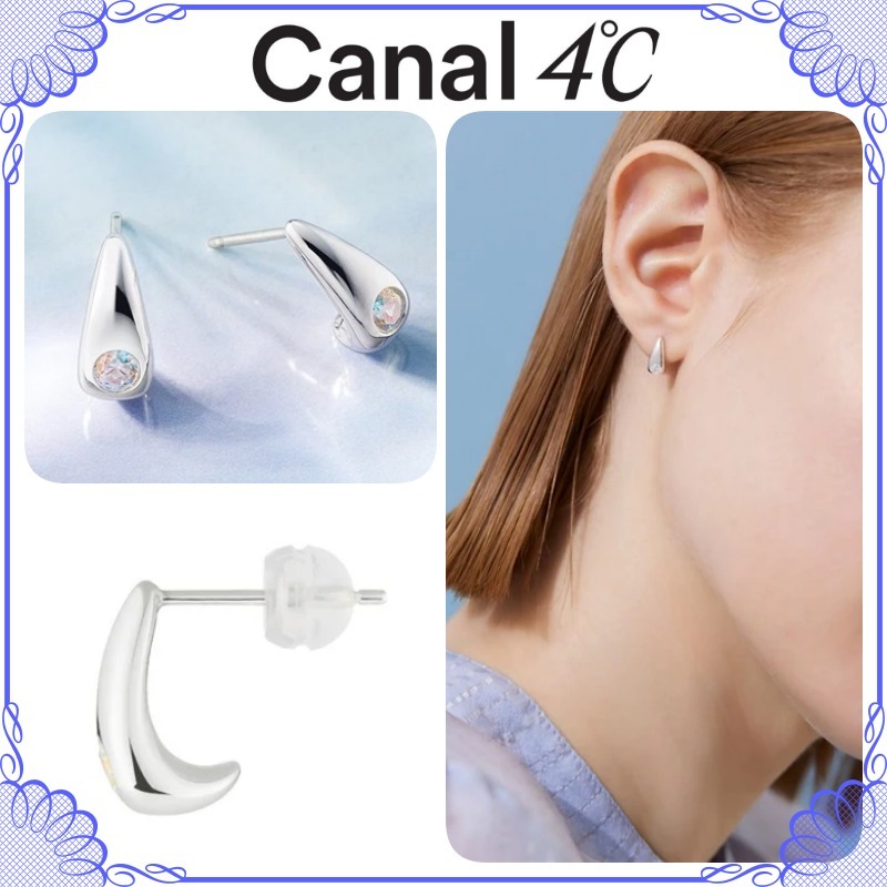 大人気!! Canal 4℃ K10 シルバー シャープ フォルム ピアス