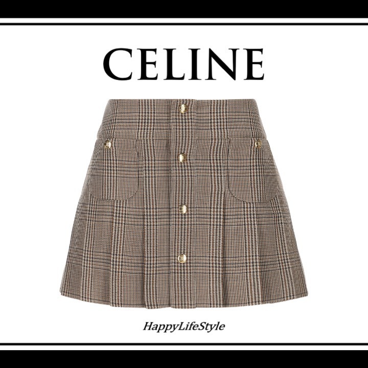 心ときめく◇BANDEAU プリーツ ミニ スカート◇CELINE