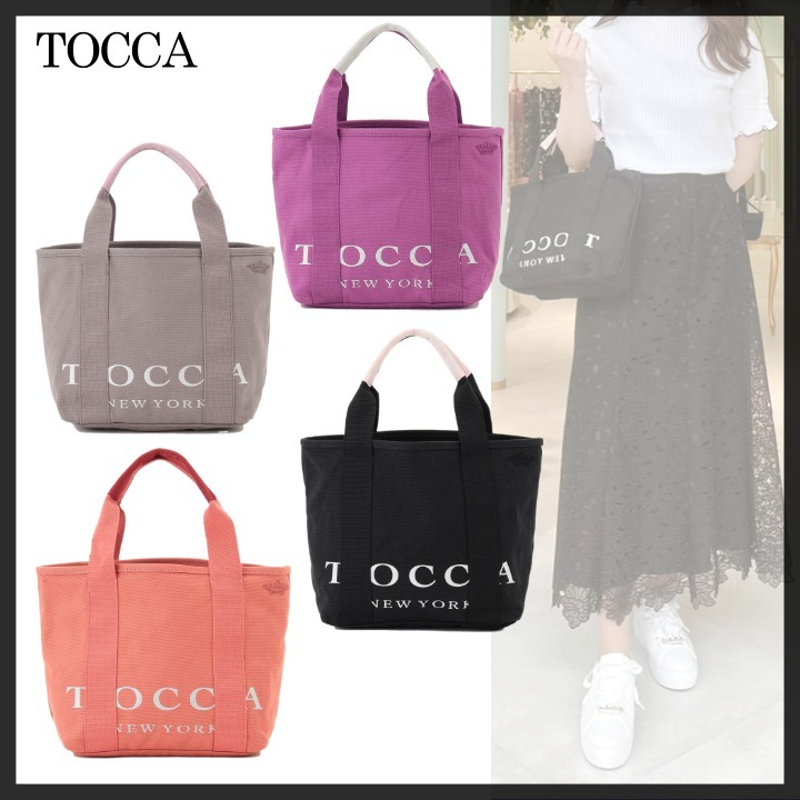 すぐ届く◆TOCCA トッカ◆ビッグロゴ キャンバストートバッグ