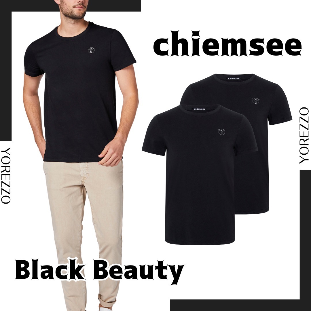 直営店・キムジー コットンTシャツ2枚入りパック ブラック