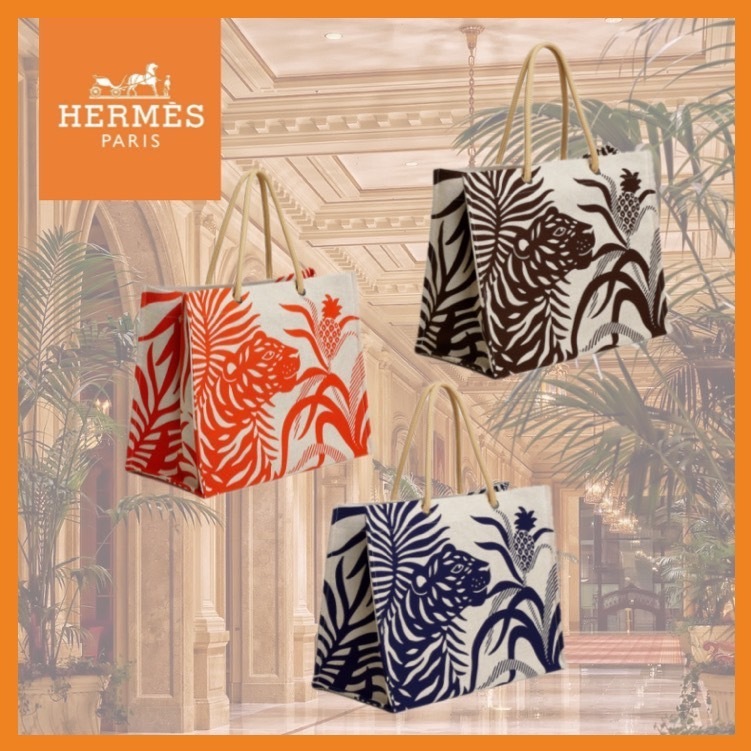 ＊機能性抜群＊【HERMES】ビーチバッグ Tigre a l'Pineapple