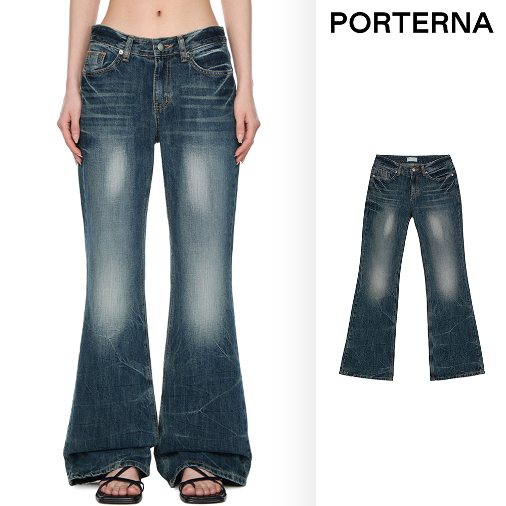 【PORTERNA】Late washing flare jeans