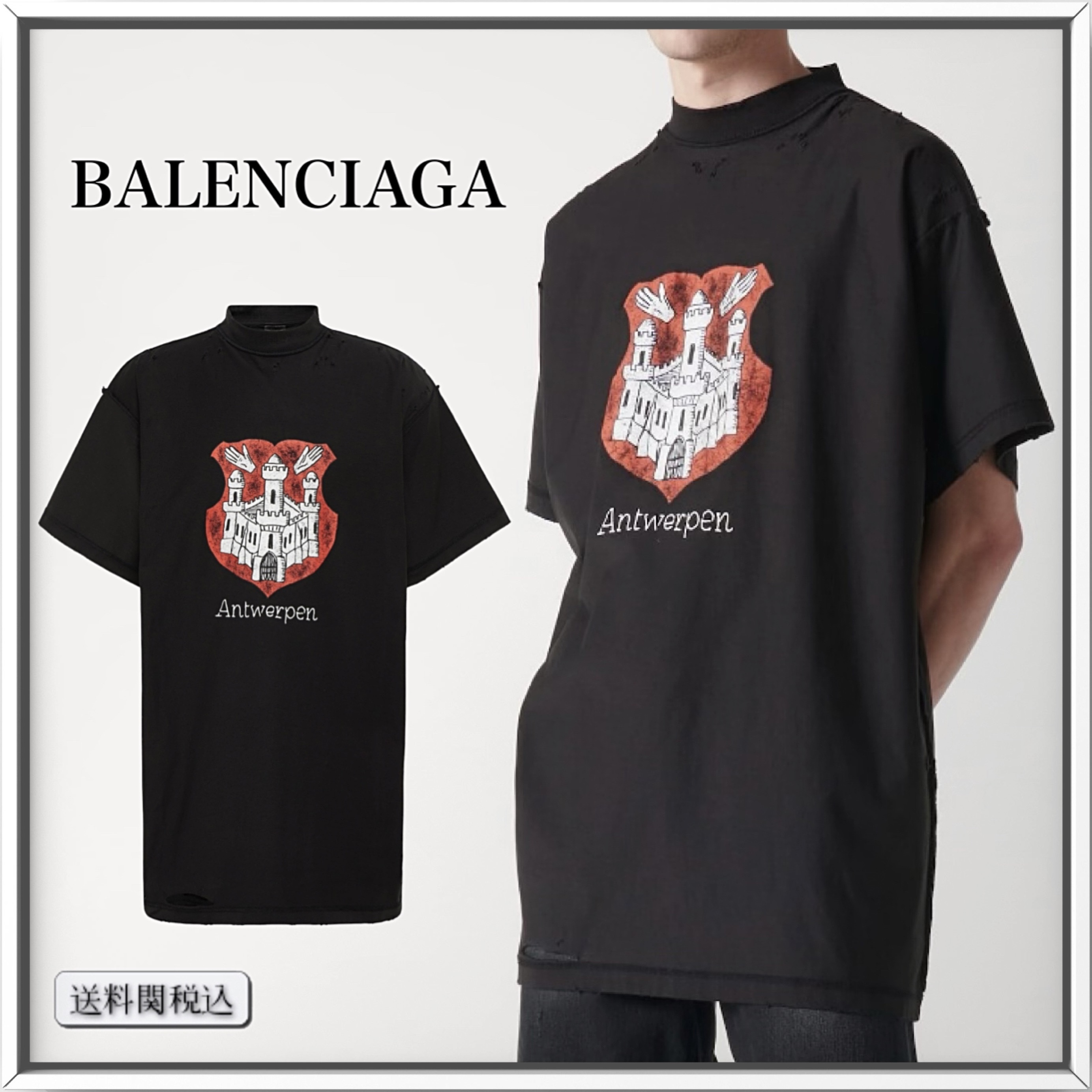 BALENCIAGA アントワープ インサイドアウト コットン Tシャツ
