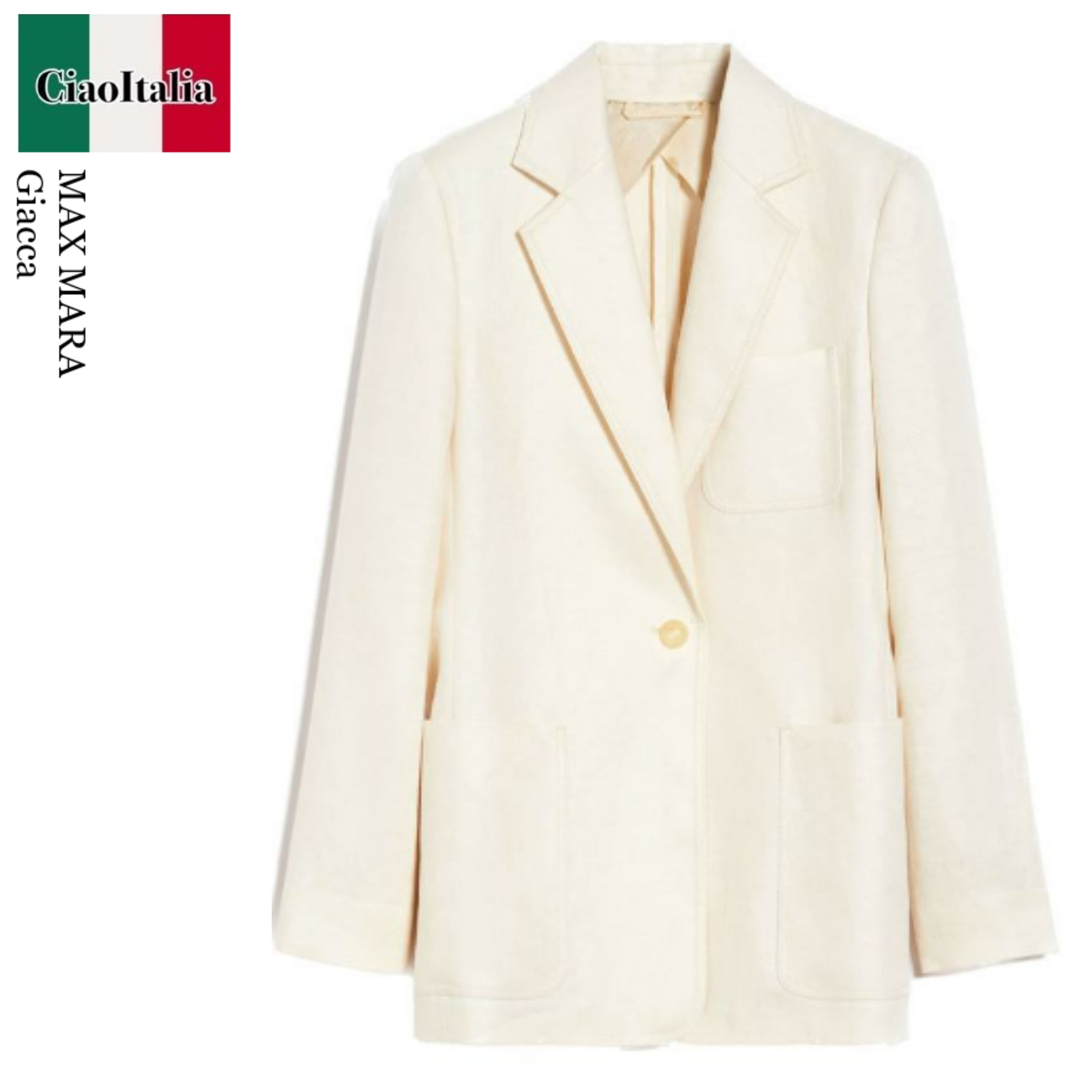 ジャケット Max Mara Giacca Monopetto In Lino