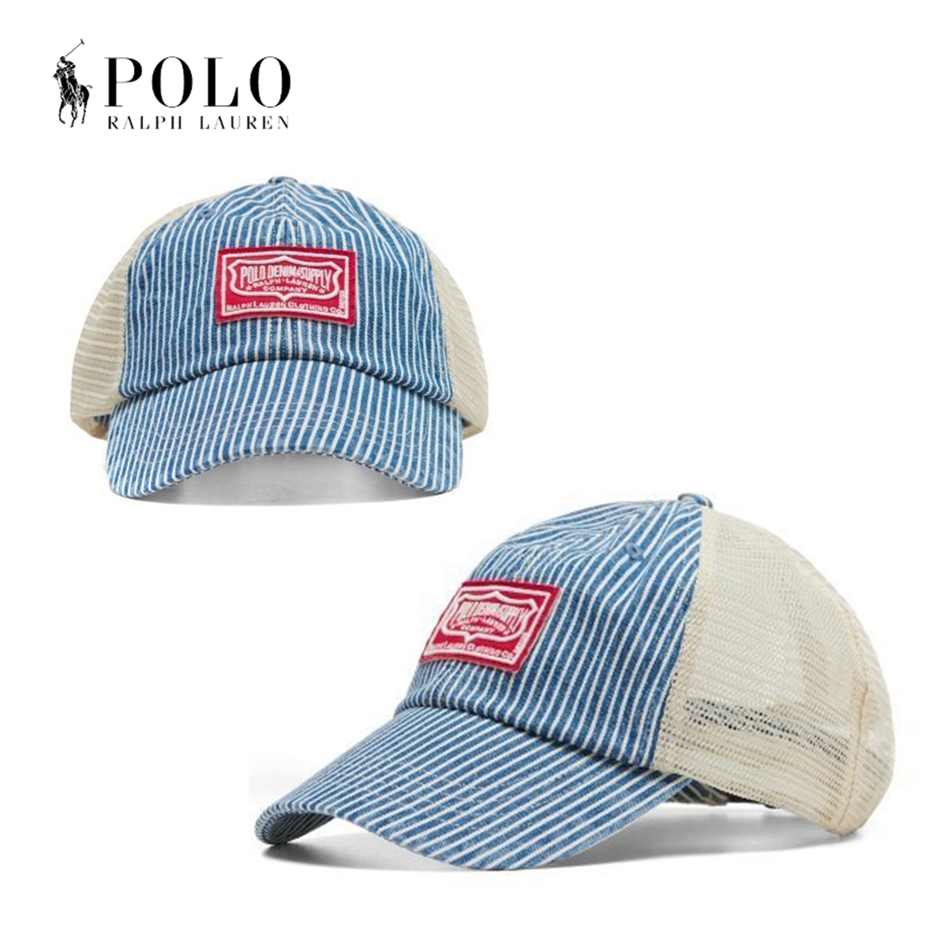 [ポロラルフローレン] POLO デニム ロゴ メッシュキャップ☆☆