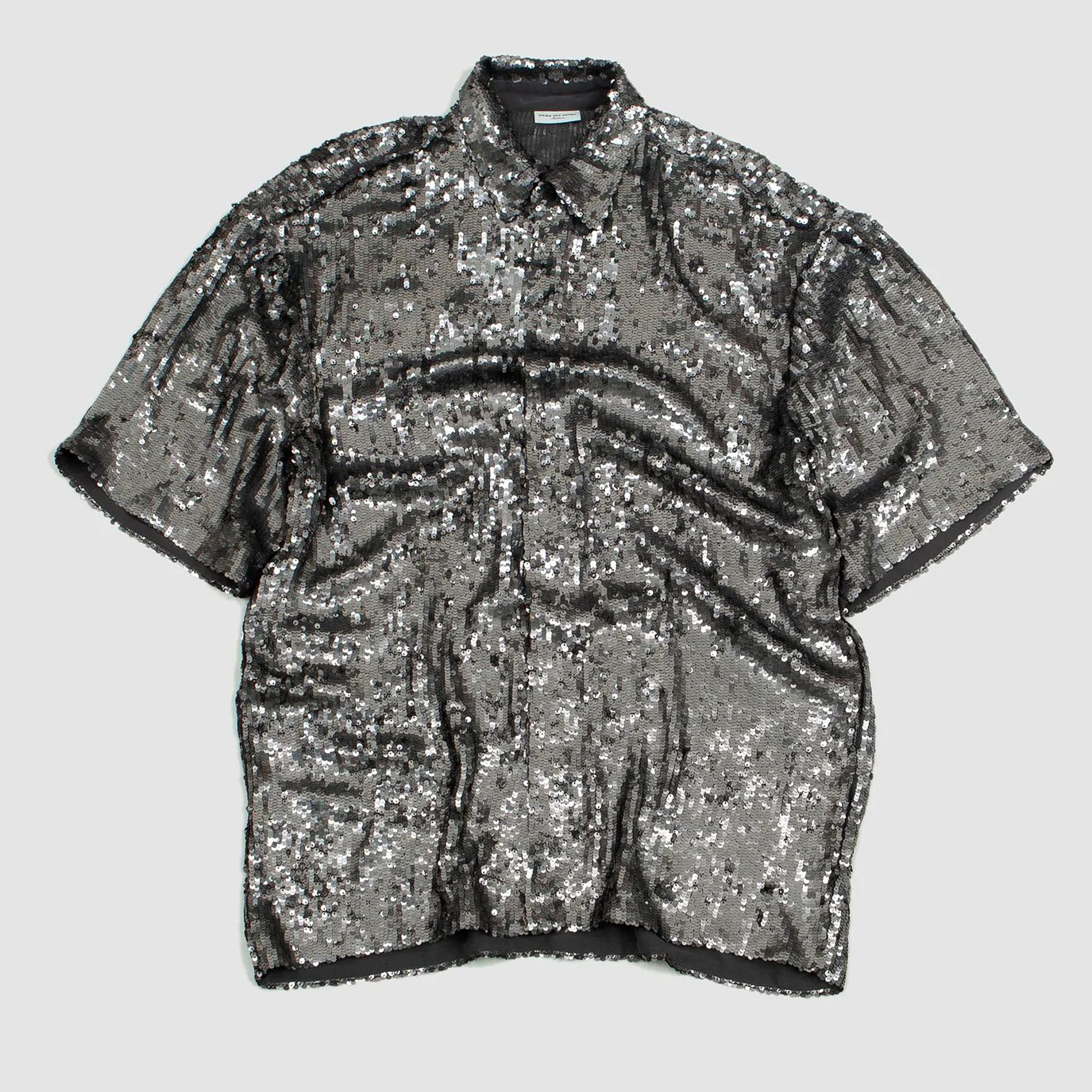 【DRIES VAN NOTEN】SS25 レーヨン シャツ Silver 送料関税込 DRIES VAN NOTEN】SS24 スパンコール刺繍 シャツ 送料関税込