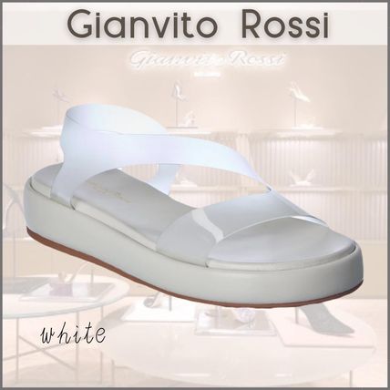 【ジャンヴィト ロッシ】レザーサンダル ホワイト オレンジ 三越伊勢丹 | Gianvito Rossi/ジャンヴィト ロッシ通販