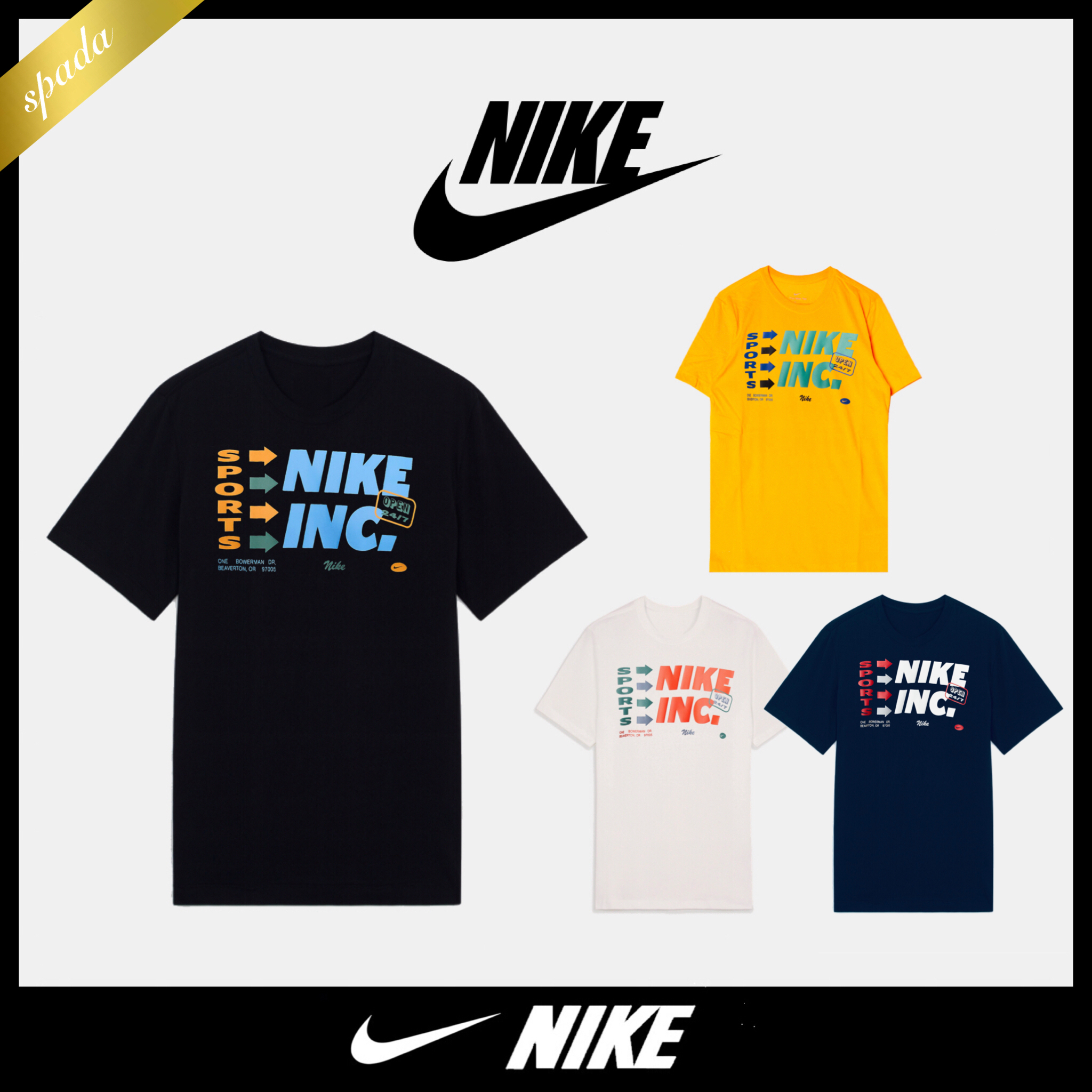 【NIKE】4カラー グラフィック 半袖 Tシャツ / 送料無料