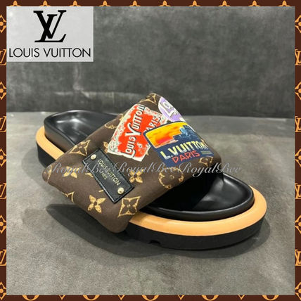 Louis Vuitton More Sandals Monogram Open Toe Rubber Sole Casual Style Unisex