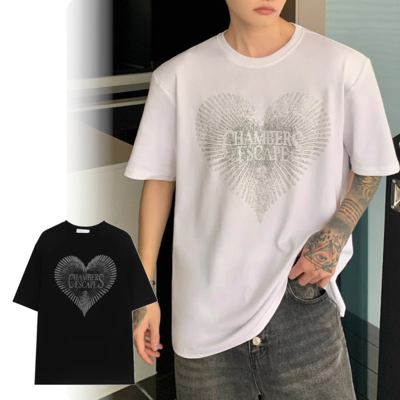 ラインストーンハートロゴTシャツ – pium