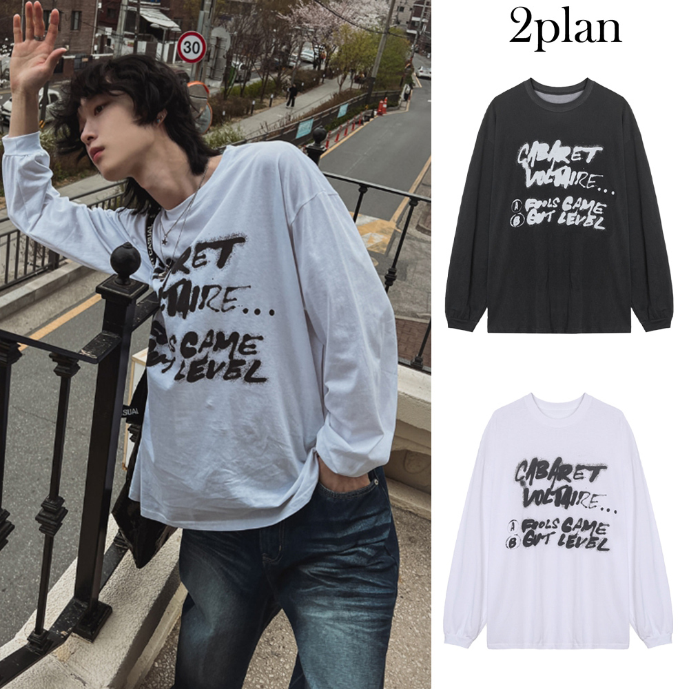 【2plan】Voltier pigment long sleeve t-shirt