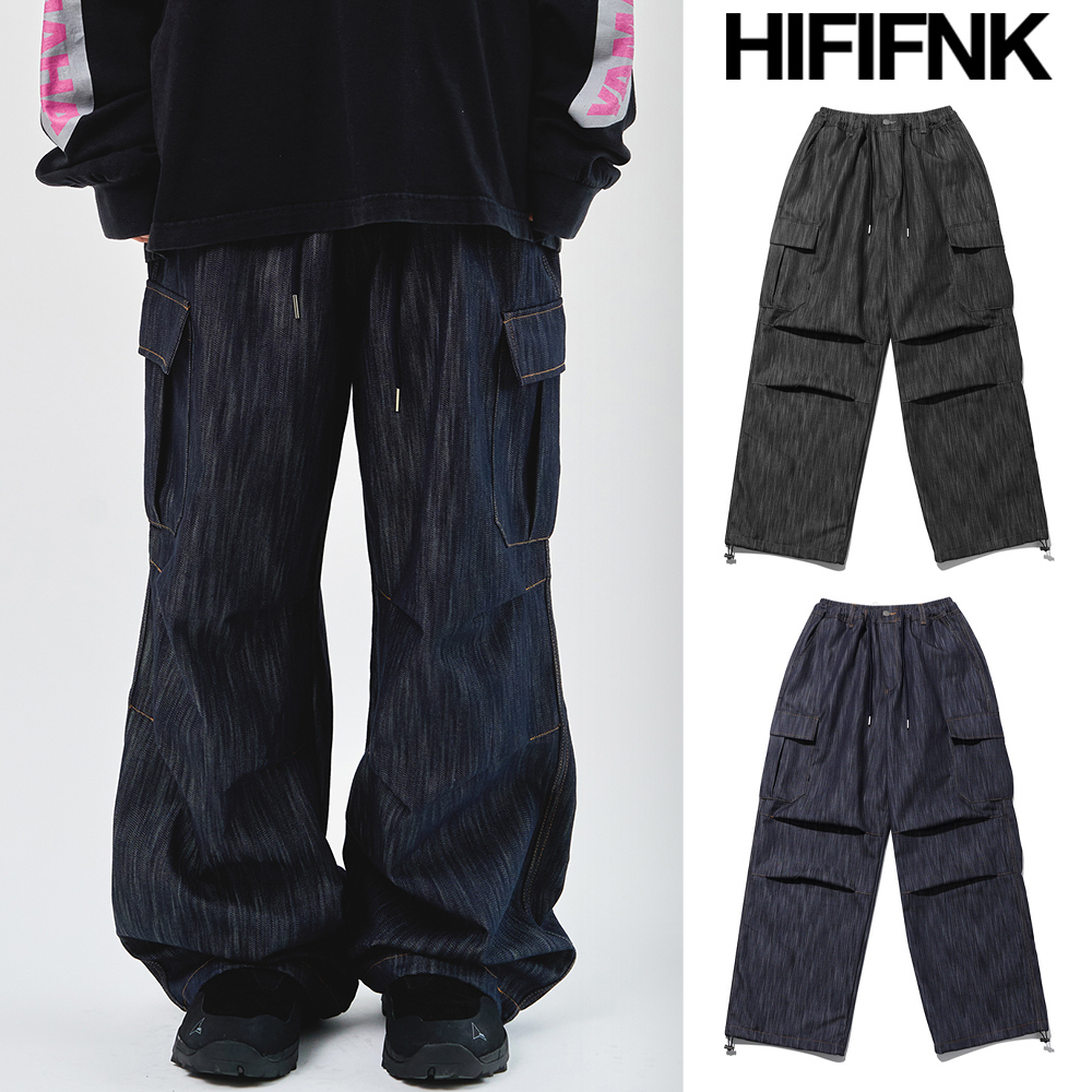 【HI FI FNK】Single Denim Cargo Pants