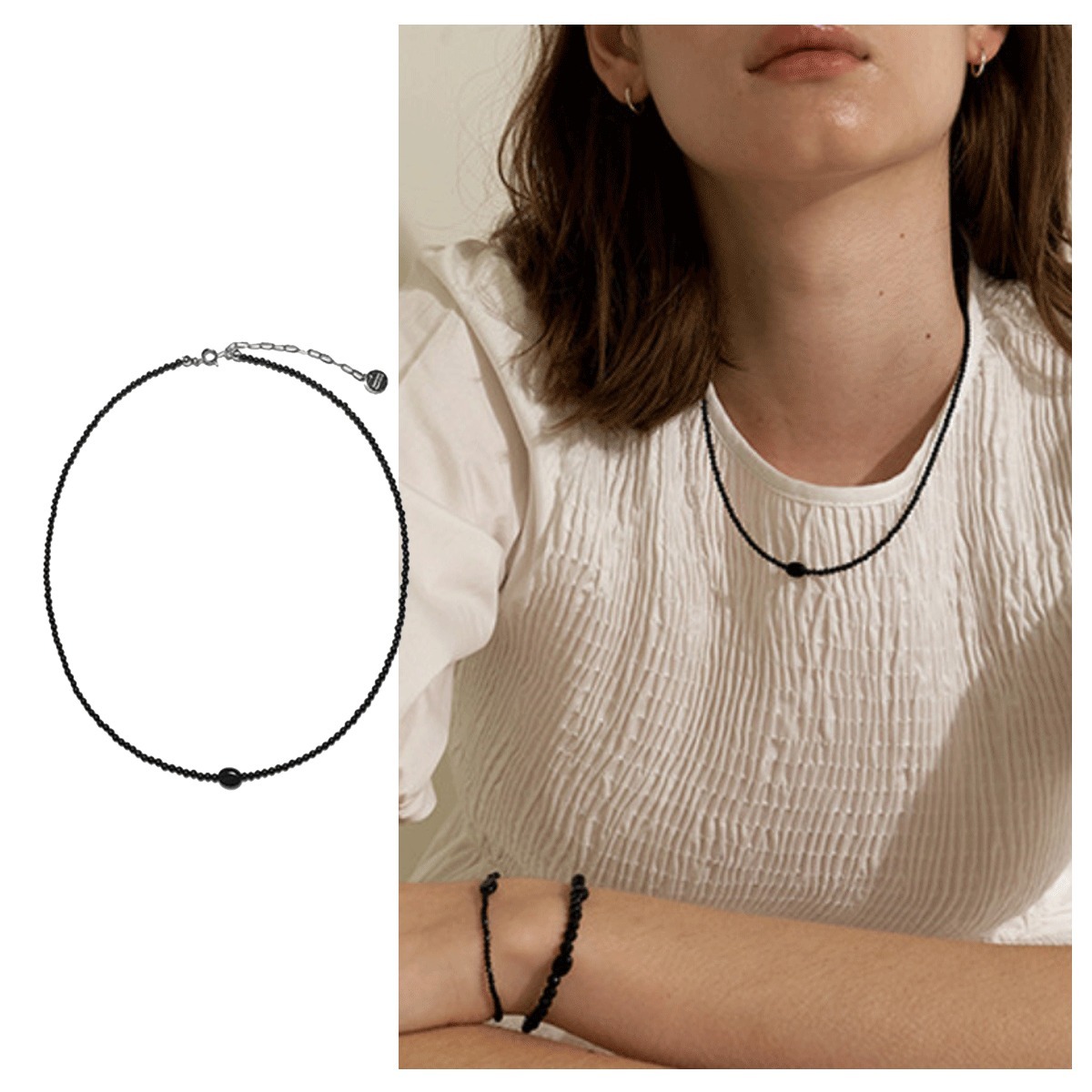 ネックレス・ペンダント LOVE ME MONSTER Black Onyx Necklace 4BFK360