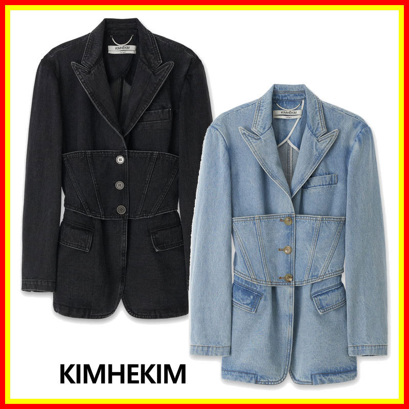 [KIMHEKIM]THREE BUTTONS CORSET SINGLE JACKET/追跡付
