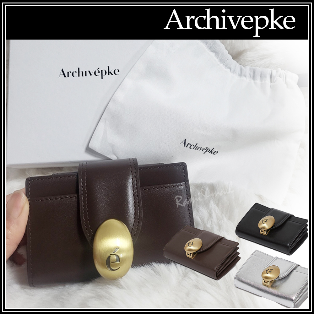 24SS新作★カードケース【Archivepke】Egg lock wallet◆送料込