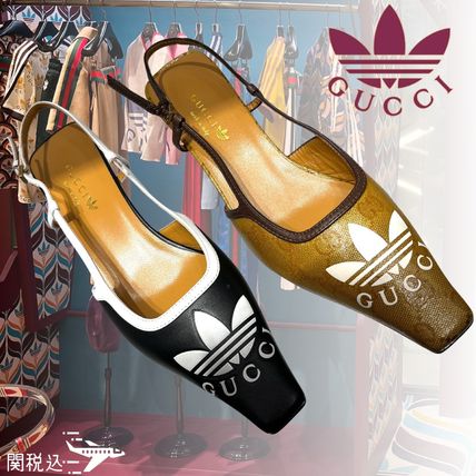 GUCCI More Pumps & Mules Monogram Casual Style Party Style Office Style Elegant Style