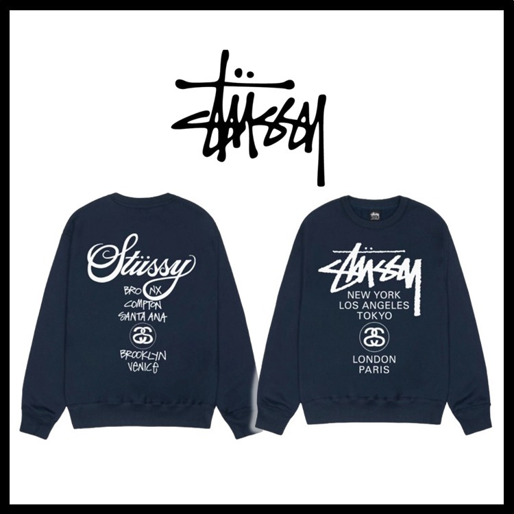 ★送料・関税込★STUSSY★World Tour Crew Navy 2024★
