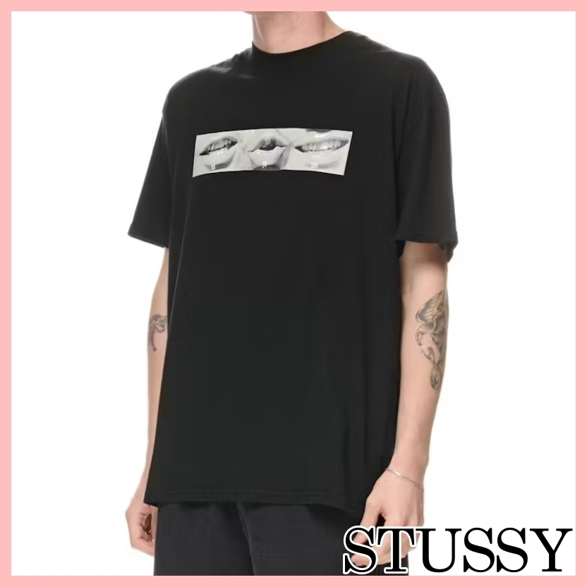 STUSSY PHONETIC 50-50 Tシャツ 半袖 Black 送料込み