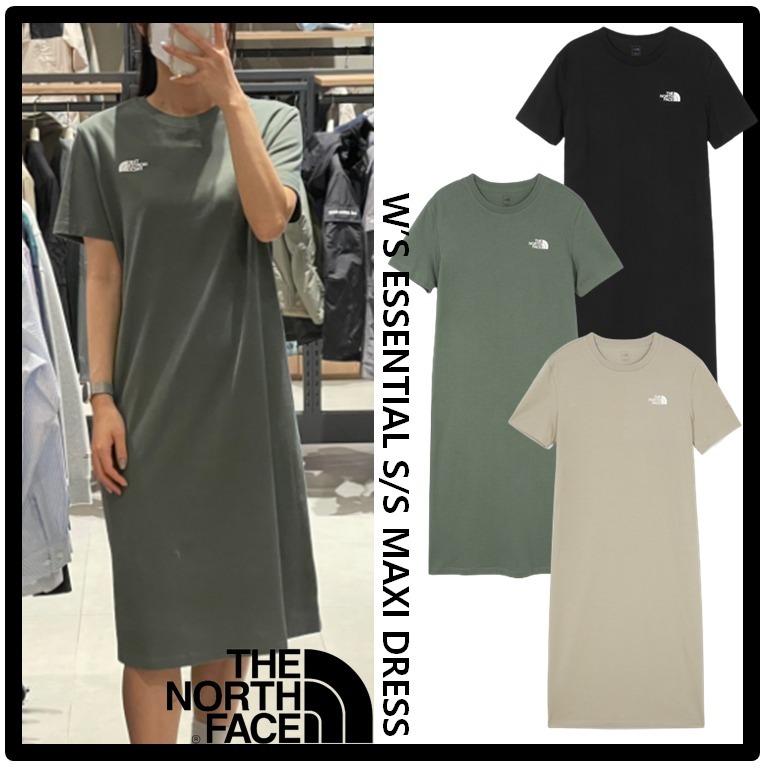 ☆関税込☆THE NORTH FACE★W'S ESSENTIAL S/S MAXI ドレス★