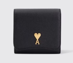 人気ハートロゴ【AMIPARIS】 PARIS PARIS コンパクトウォレット 完売前に☆AMI PARIS☆コンパクトウォレット ハートロゴ (AMI