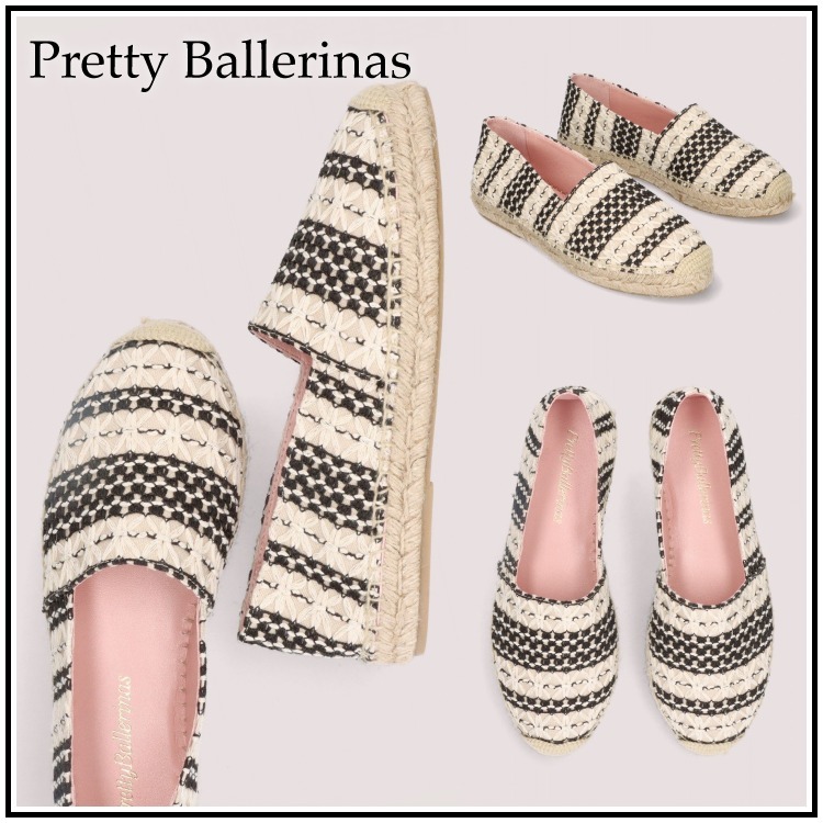 Pretty Ballerinas☆アイボリー＆ブラックエスパドリーユ