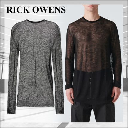 大人気! RICK OWENS シースルー ラウンドネック 長袖 トップス RICK OWENS - TOPS - Rick Owens
