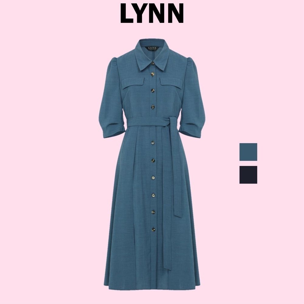 ◆LYNN(リーン)リアセシャツワンピース □LYNN(リーン)リアゼシャツワンピース