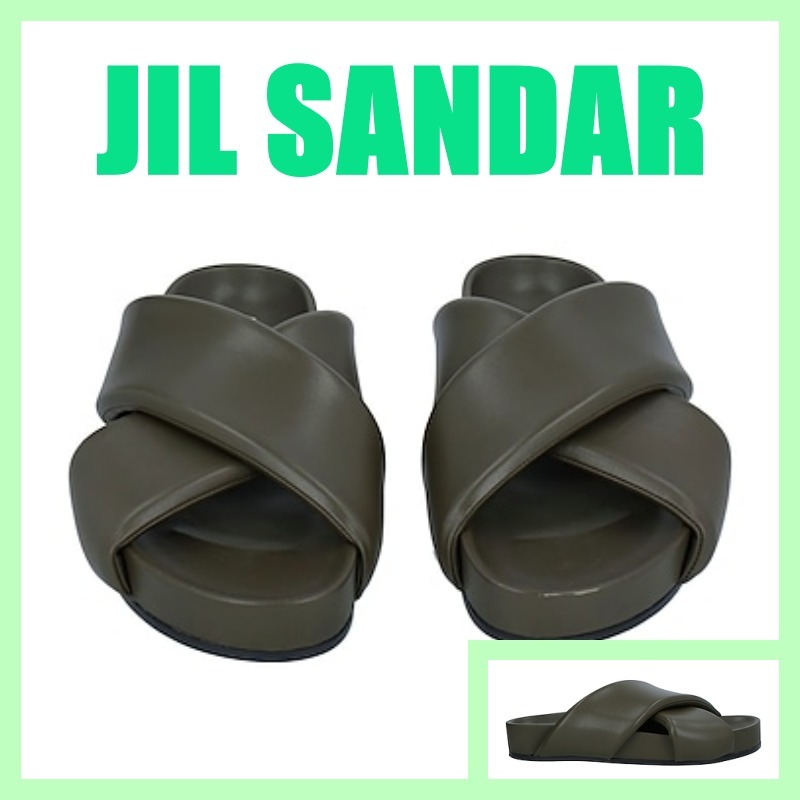 ◆JILL SANDER◆ メンズ サンダル グリーン 送関込み