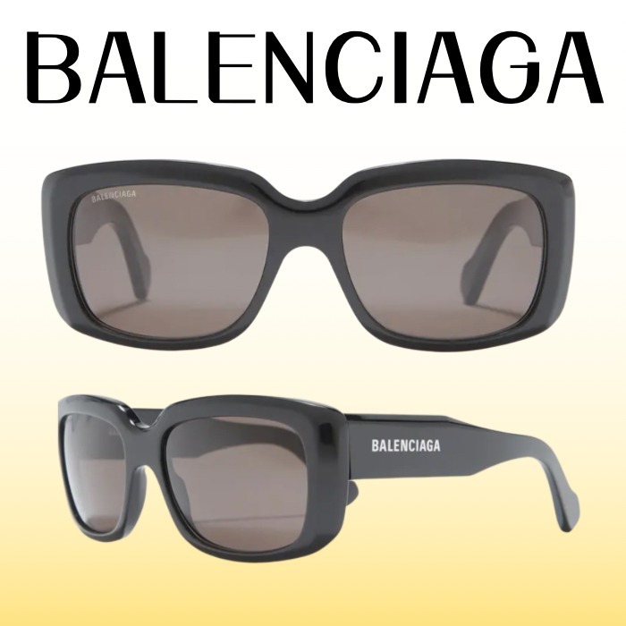 BALENCIAGA バレンシアガ 男女OK! スクエア型 ロゴ サングラス