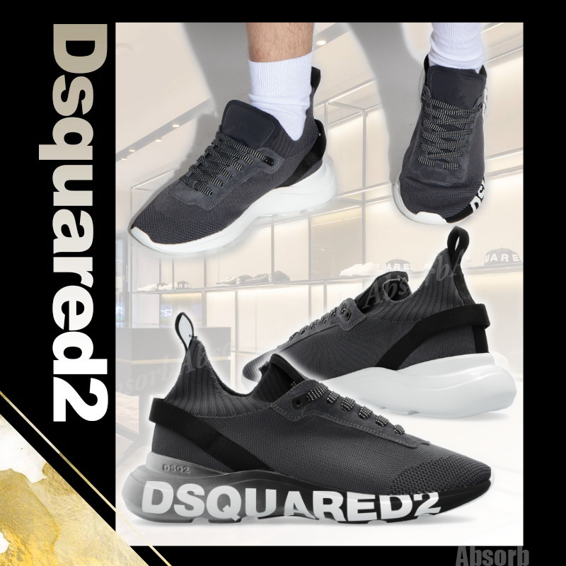 【24SS NEW】D SQUARED2_men / FLY ロゴ ソックス スニーカー