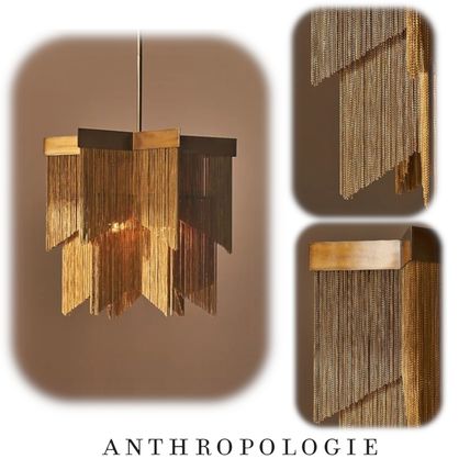 【大人気】アンソロポロジー★ゴールドのリーフミチーフ天井照明 ゴールド（金色）系 Anthropologie(アンソロポロジー) 照明