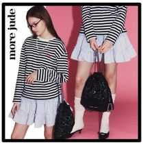 ☆送料・関税込☆more jude★Shirring stripe poket skirt★