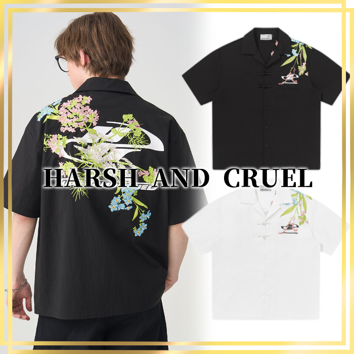 国内発/日本未入荷☆HARSH AND CRUEL☆刺繍 ボタン シャツ☆