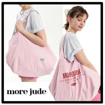 more jude Casual Style Street Style Logo Totes