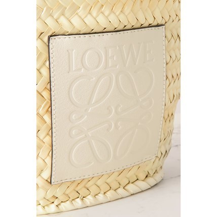 LOEWEラフィアバケットバッグレザートリム LOEWE /ラフィアバケットバッグレザートリム