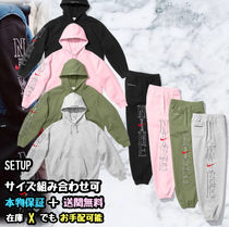 Supreme Unisex Street Style Sweats Skater Style Two-Piece Sets