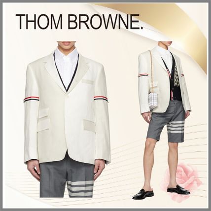 THOM BROWNE Blazers Stripes Plain Blazers Jackets