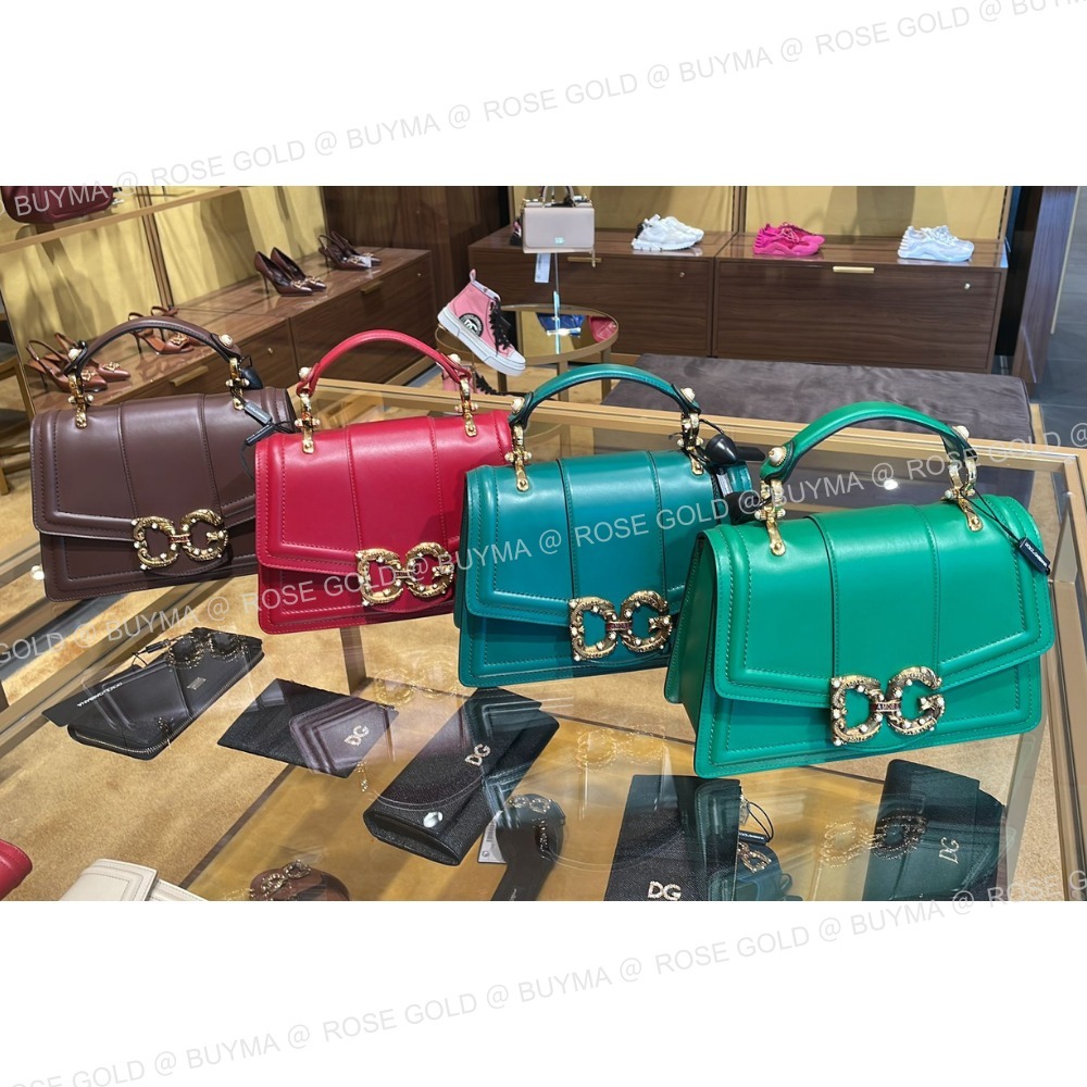 本物保証/Dolce & Gabbana AMORE DGロゴ ハンドバッグ 4color