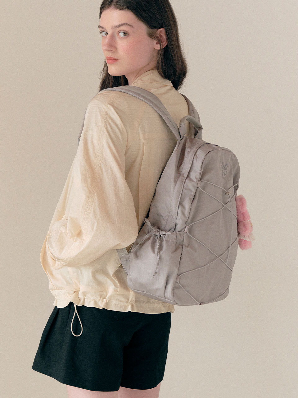 《rolarola》 LOGO STRING BACKPACK