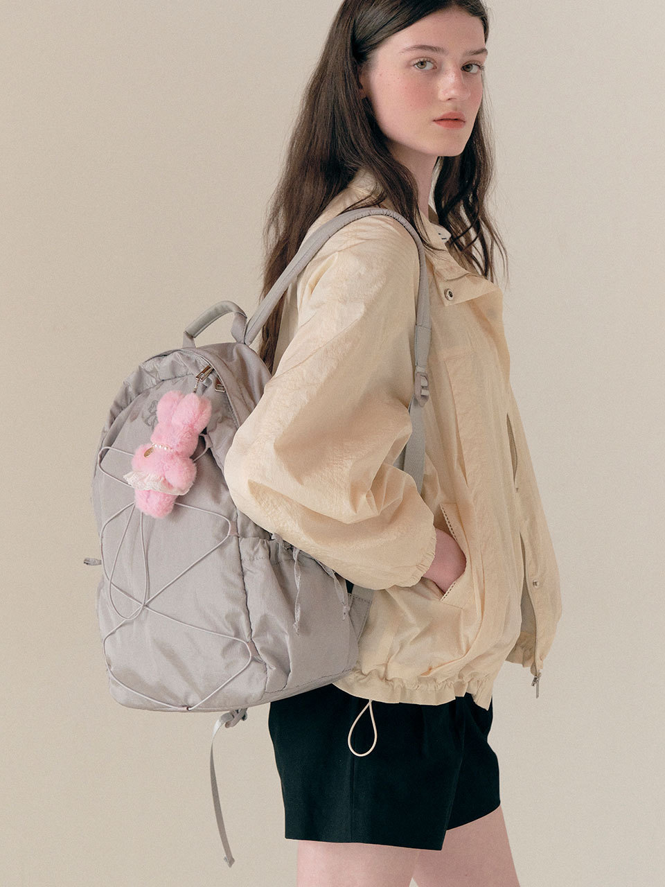 《rolarola》 LOGO STRING BACKPACK