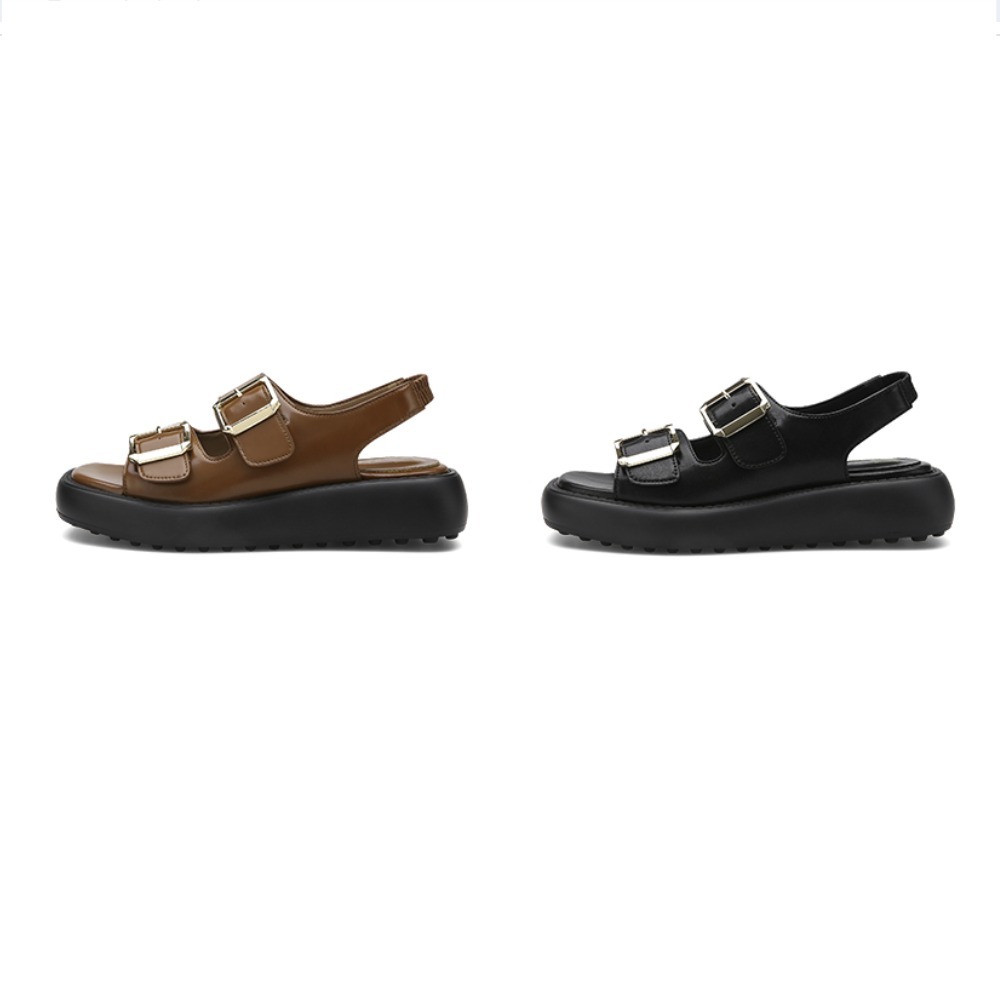● MISOPE ●快適な4cmゴールドバックルサンダル ○ MISOPE ○快適な4cmゴールドバックルサンダル (MISOPE
