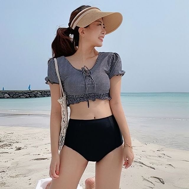 水着 レディース 3点セット 体型カバー タンキニ M/L/XL